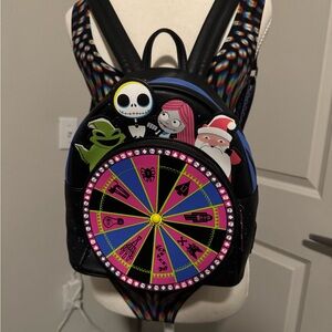 Loungefly Nightmare Before Christmas Mini Backpack – Moving Wheel – Used